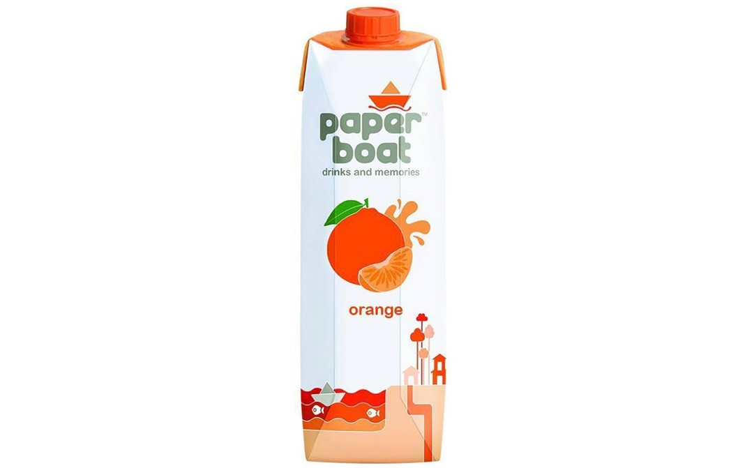 Paper Boat Orange    Tetra Pack  1 litre